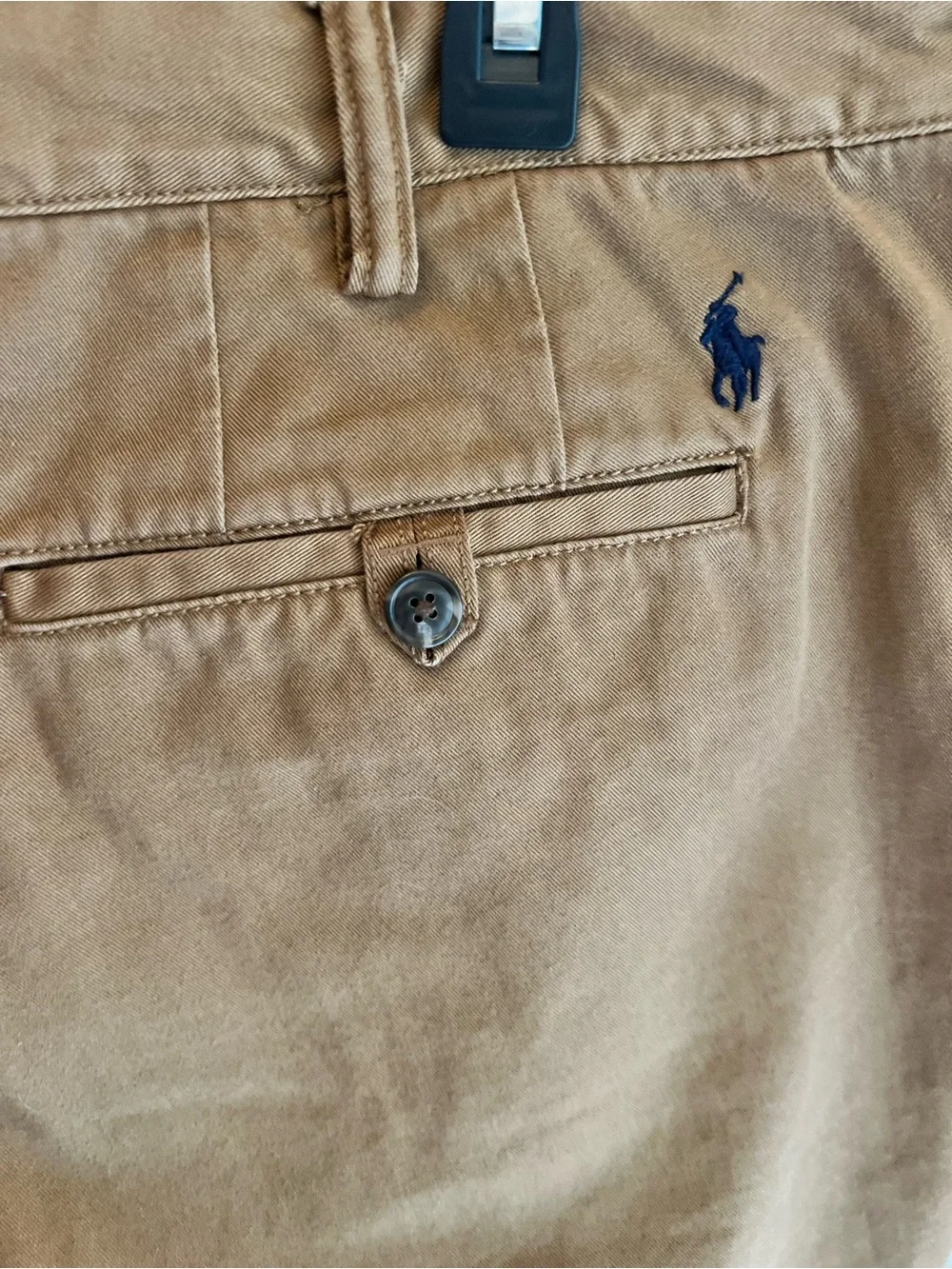 Polo Ralph Lauren Men's Classic Fit Dark. Khaki Chinos Cotton Twill 36 x 31
